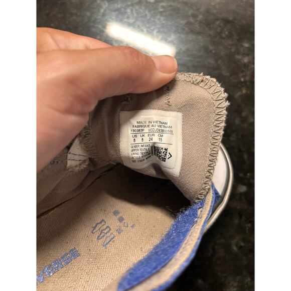Converse Chuck All Star Toddler Low Top Sneakers Shoes Blue and Gray Size 8 - Picture 8 of 8